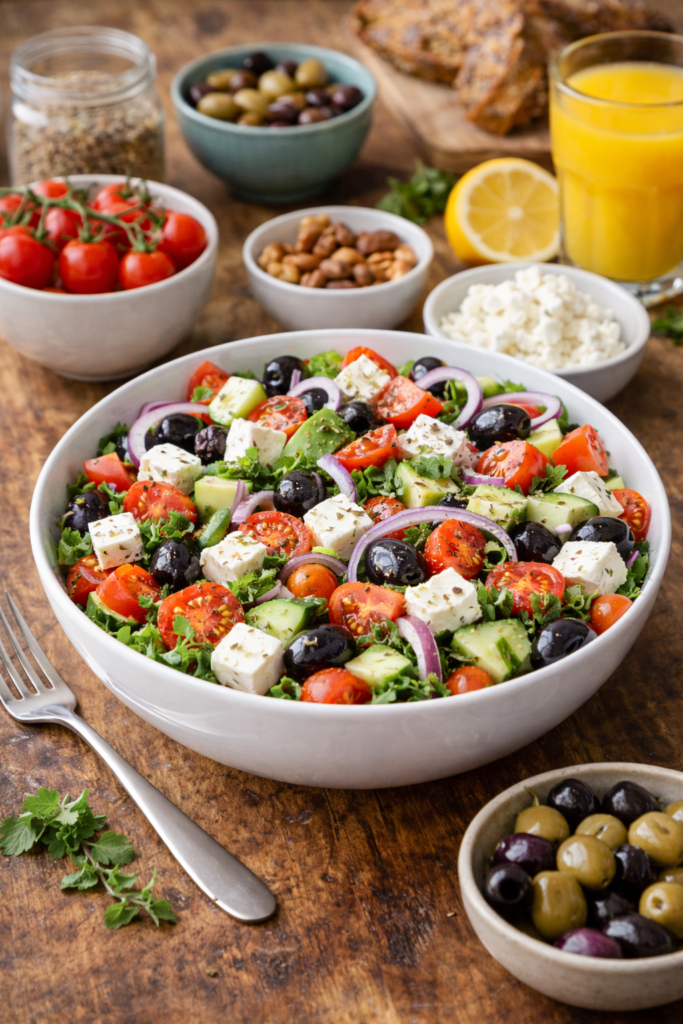pełnowartościowa satałatka grecka ze świezych składników