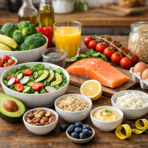 stol-na-ktorym-znajduja-sie-niezbedne-skladniki-zbilansowanej-i-zdrowej-diety