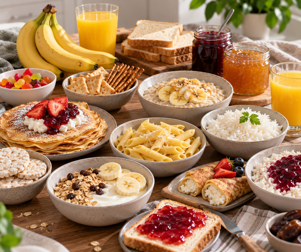 Zdjęcie produktów wysokowęglowodanowych